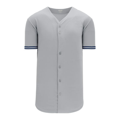 Athletic Knit Full Button Baseball Jersey with Braided Trim (BA5500)